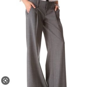 Alice and Olivia Charcoal Grey Eric PANTS Size 0